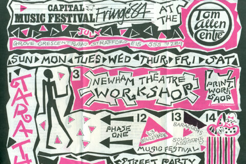 Flyer from the archives of the Tom Allen Centre advertising a street party